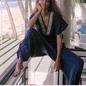 Free People Major Crush Harem Pants sz S Indigo